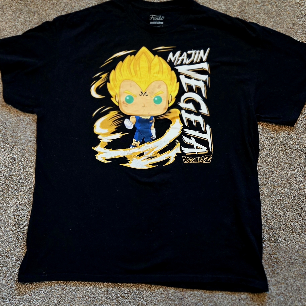 SOLD. Dragon Ball Z Majin Vegeta Black T-Shirt